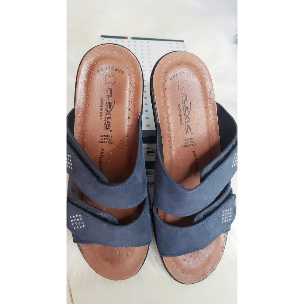 Flexus Spring Step Aditi Sandal Denim Blue Sz 38/8 - Picture 3 of 4